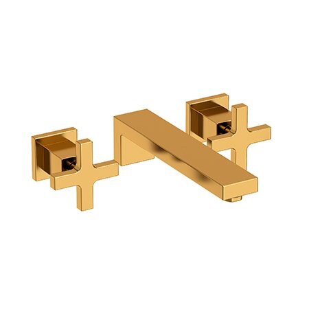 Newport Brass Wall Mount Lavatory Faucet in Aged Brass 3-2991/034